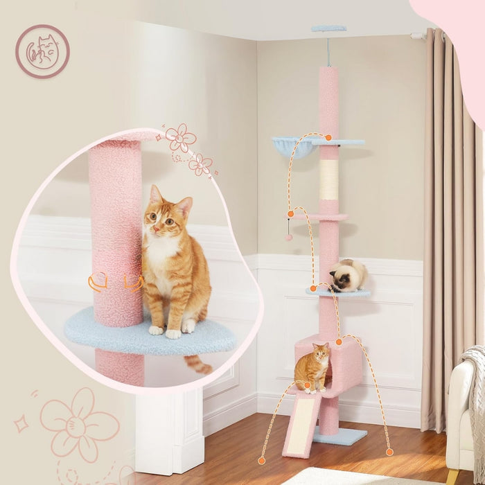 Adjustable Floor to Ceiling Cat Tree Tower
