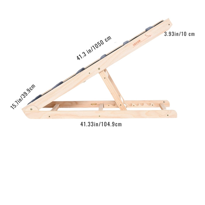 Adjustable Wooden Dog Ramp for Small and Senior Dog