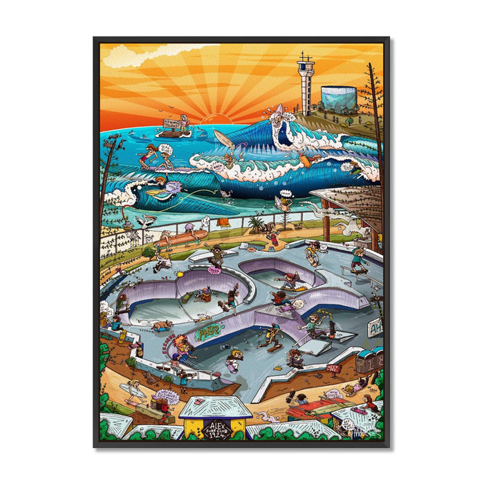 Canvas Print / A1 (594 x 841mm) Most Popular Size / Black