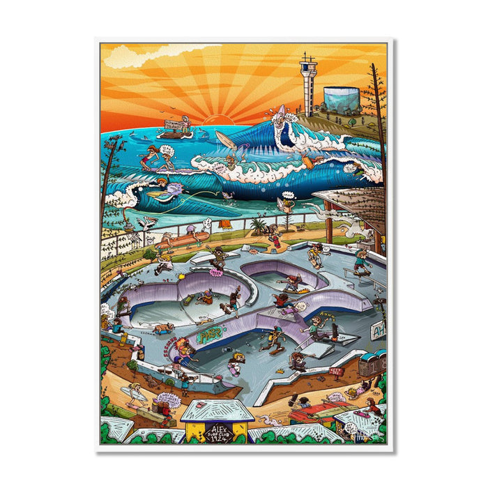 Canvas Print / A1 (594 x 841mm) Most Popular Size / White