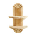 Boho Style Wooden Wall Shelf for Modern Home Decor