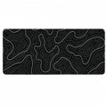 Anti-Slip Topographic Black and White Mouse Pad for Keyboard - 30x80cm