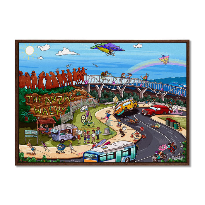 Canvas Print / A1 (594 x 841mm) Most Popular Size / Walnut
