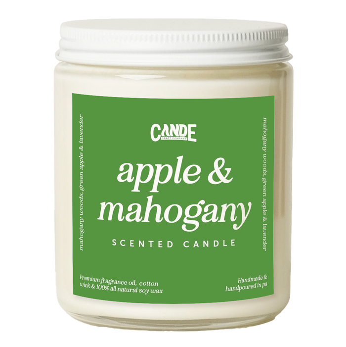 Apple + Mahogany Scented Candle