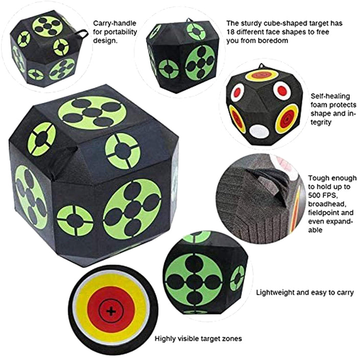 Archery Polyhedral 3D High Density Self Healing Foam Cube Training Tools