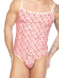 Men's pink floral camisole