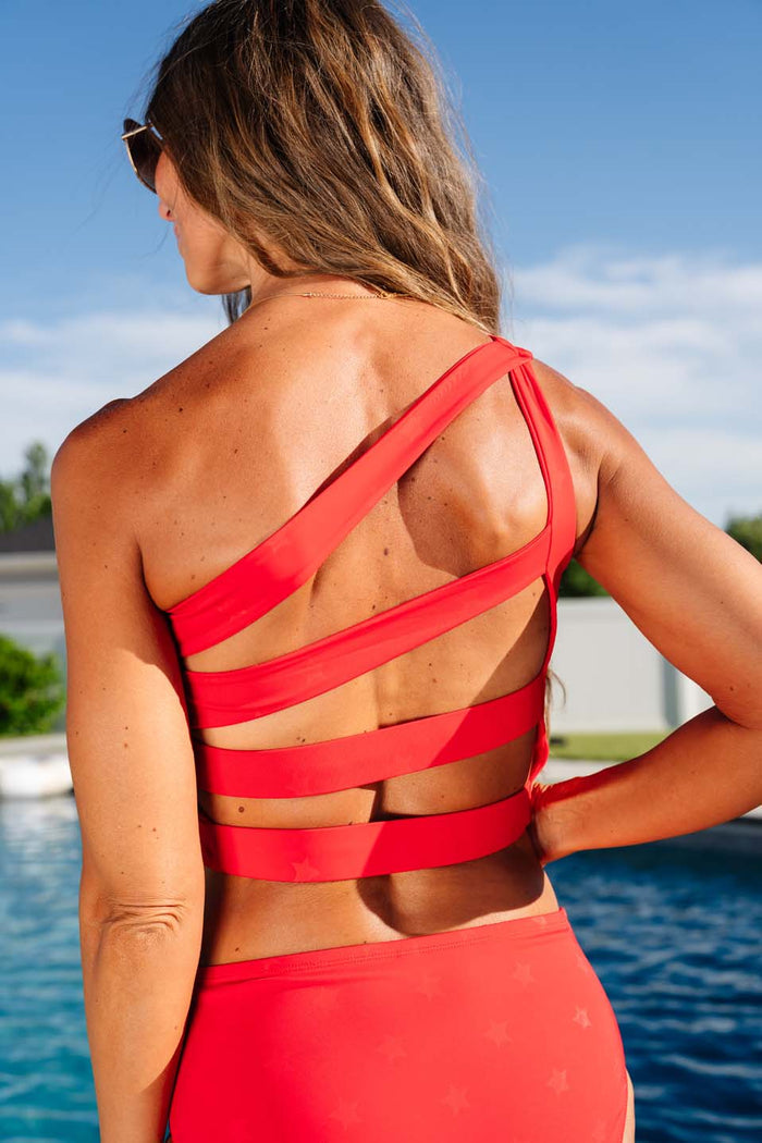 Asymmetric Crop Top - Swim