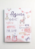 Baby Girl Mauve and Pink - New Born - Plaque