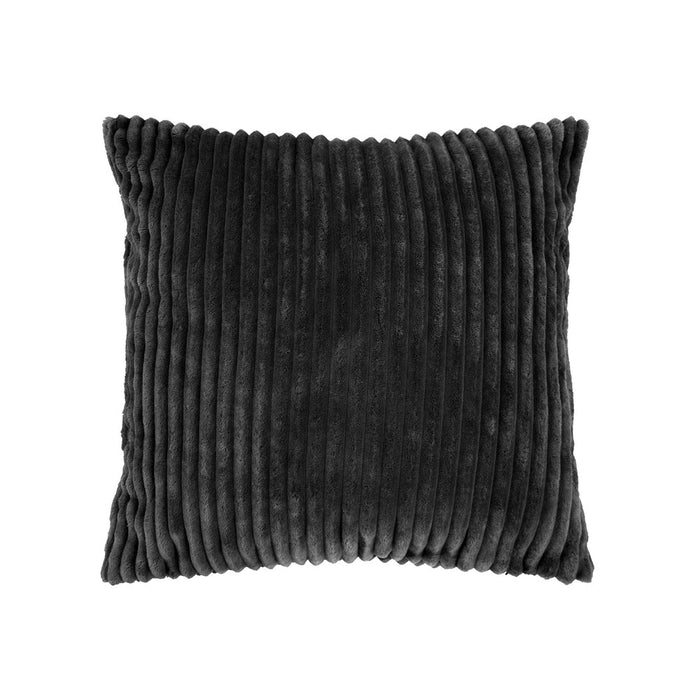 Bambury Channel Square Cushion - Charcoal