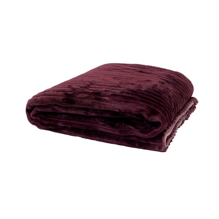 Bambury Channel Throw - Plum