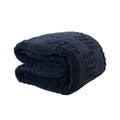 Bambury Lattice Sherpa Blanket - Navy