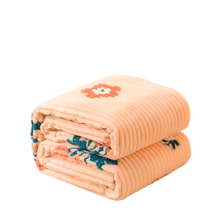 Bed Blanket Cuddly Solid Soft Warm Flannel Throw Sofa Flannel Rug