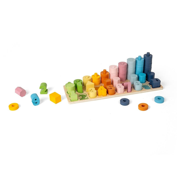 Bigjigs Toys Counting Board 1-10 – Wooden Number Learning Toy for Kids