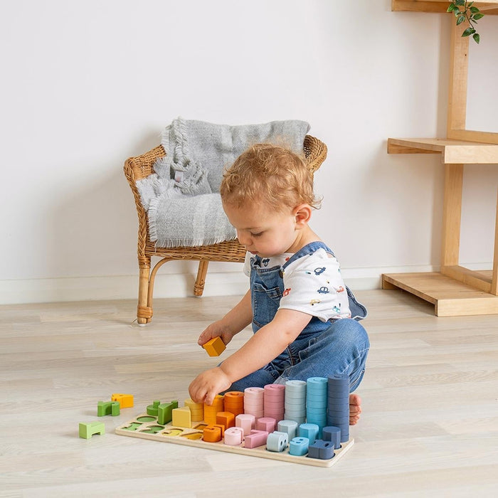 Bigjigs Toys Counting Board 1-10 – Wooden Number Learning Toy for Kids