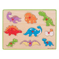 Bigjigs Toys Lift Out Puzzle Dinosaurs Wooden Dinosaur Puzzle for Toddlers