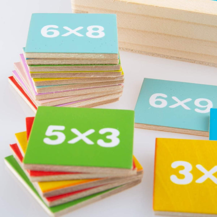 Bigjigs Toys Times Tables Box Wooden Educational Math Toy for Kids