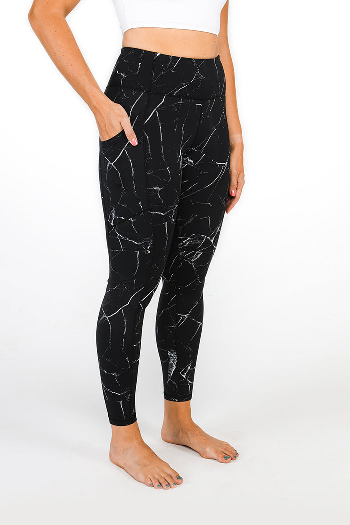 Black Marble Capri & Legging - (Final Few)