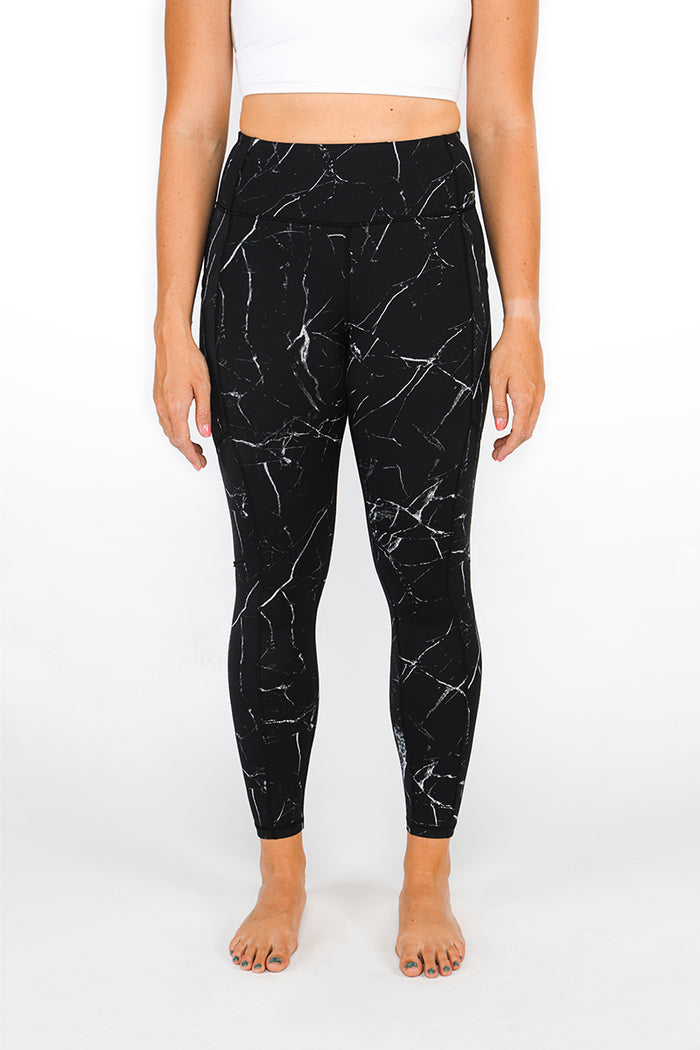 Black Marble Capri & Legging - (Final Few)