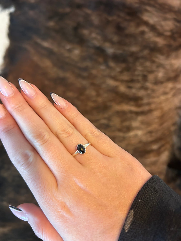 Black Onyx Ring Size 5.5
