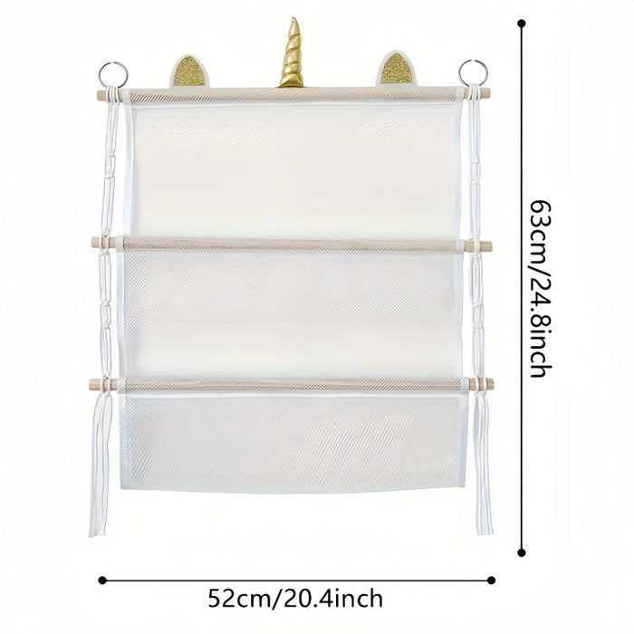 Bohemian Wall Hanging Plush Toy Organizer