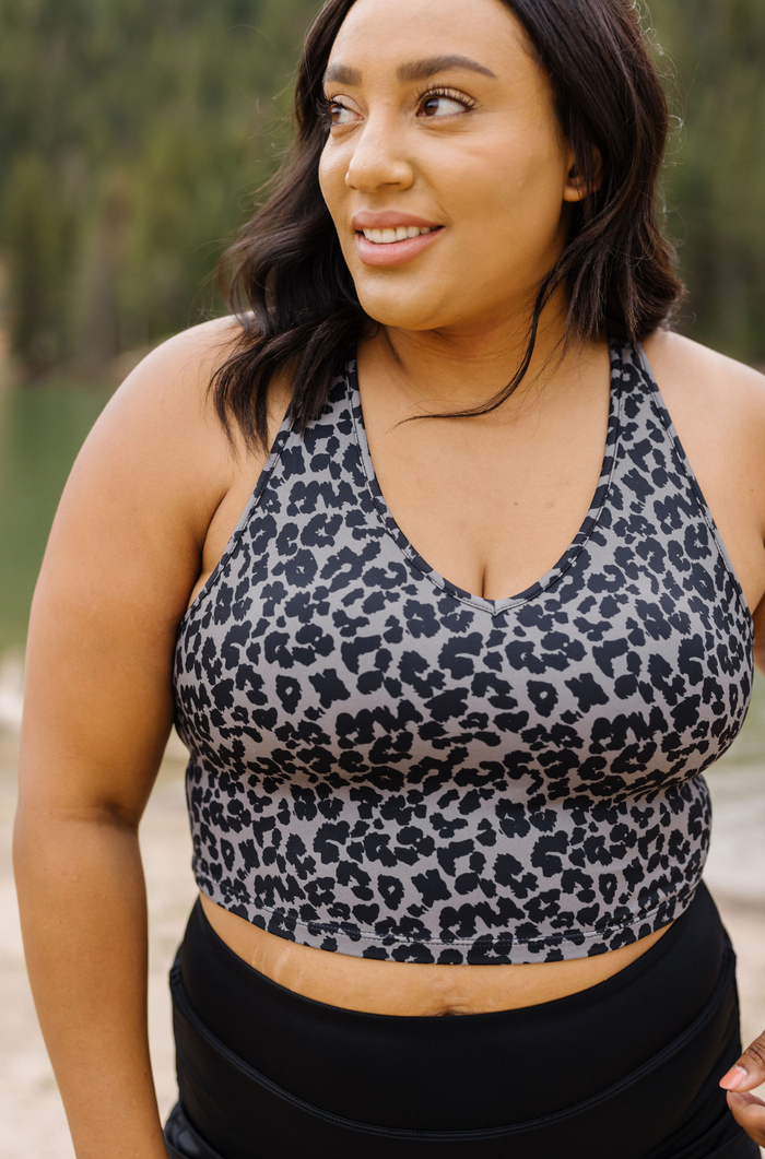 Krychele is wearing an XL in both bottoms and tops.