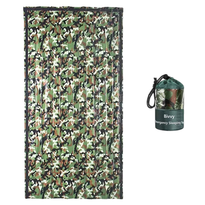 Camouflage Waterproof Emergency Sleeping Bag for Outdoor Camping and Survival