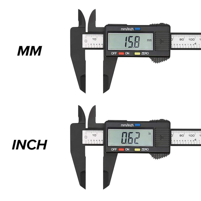 Carbon Fiber Dial Vernier Caliper Gauge Micrometer Measuring Tool Digital Ruler