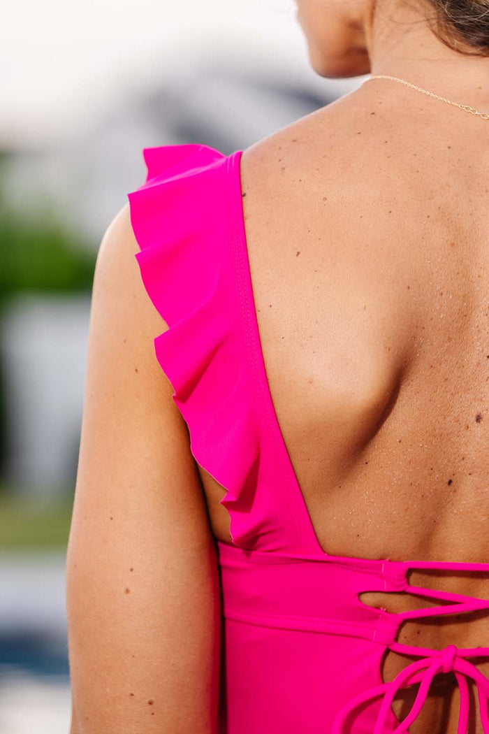Cascade One Piece - Swim (Magenta) - Final Sale / Size Exchange Only