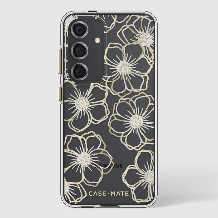 Case-Mate Floral Gems Case for Samsung Galaxy S24 Series – Gold