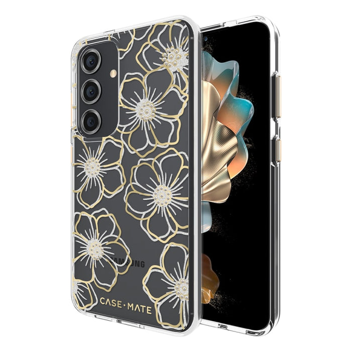 Case-Mate Floral Gems Case for Samsung Galaxy S24 Series – Gold