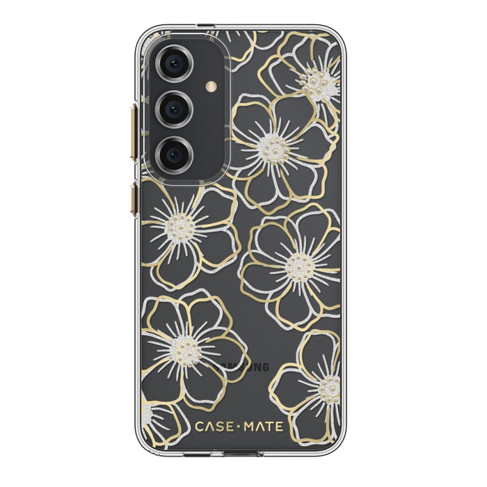 Case-Mate Floral Gems Case for Samsung Galaxy S24 Series – Gold
