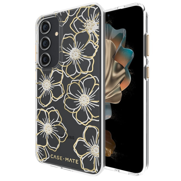 Case-Mate Floral Gems Case for Samsung Galaxy S24 Series – Gold
