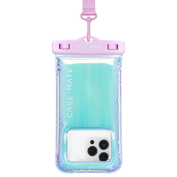 Case-Mate Waterproof Floating Pouch – Universal Fit, Sand Dollar & Soap Bubble