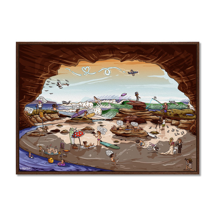Canvas Print / A1 (594 x 841mm) Most Popular Size / Walnut