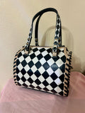 Checkered Leather Speedy Purse