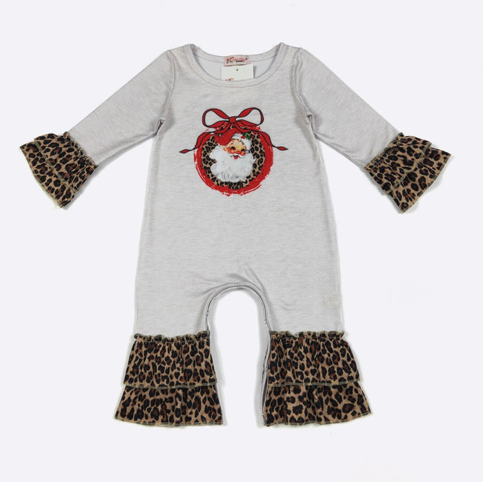 Cheetah Santa Baby Romper