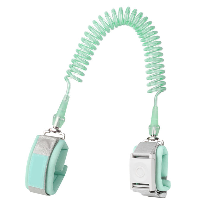 Anti-Lost Children and Parent Linking Wrist Band Coiled Walking Harness