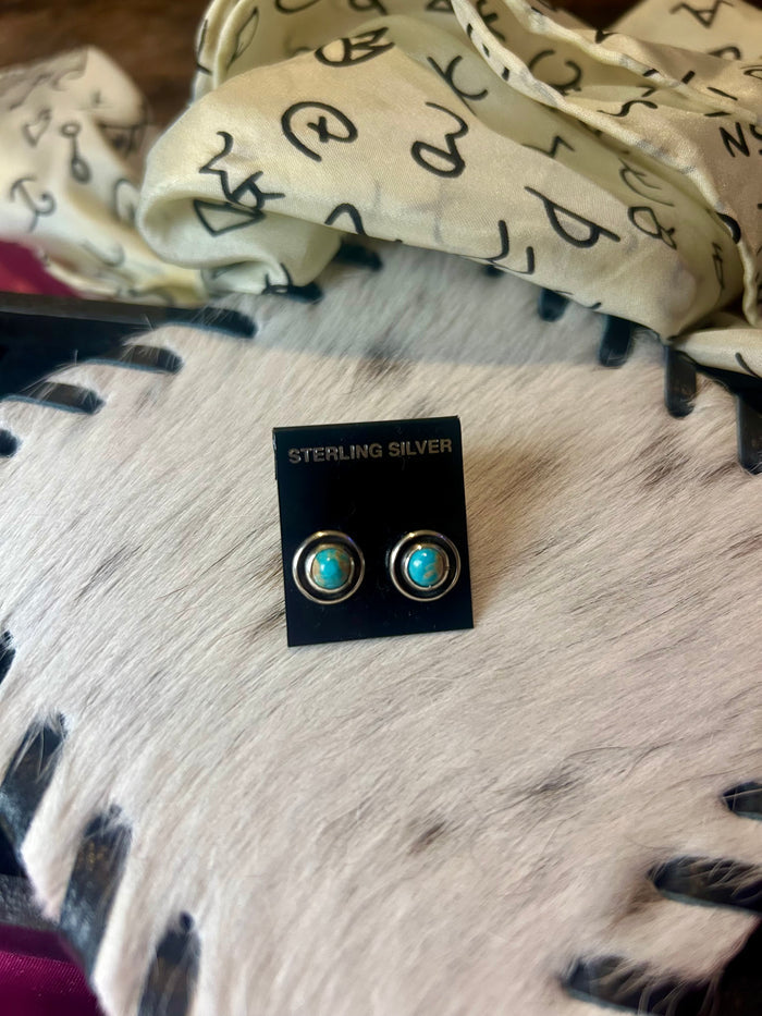 Circle Turquoise Studs
