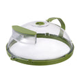 10 Inch Clear Microwave Splatter Cover with Water Steamer and Handle
