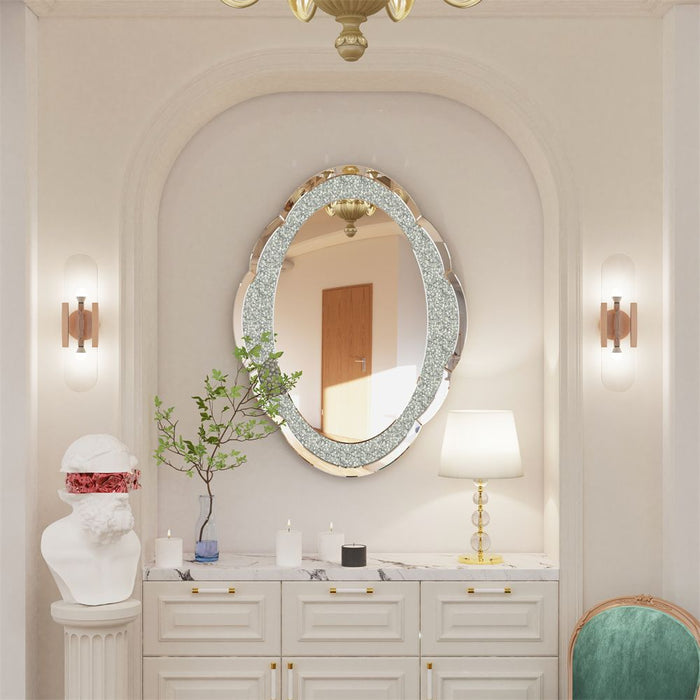 Cloud-shaped Accent Mirror with Crushed Diamonds