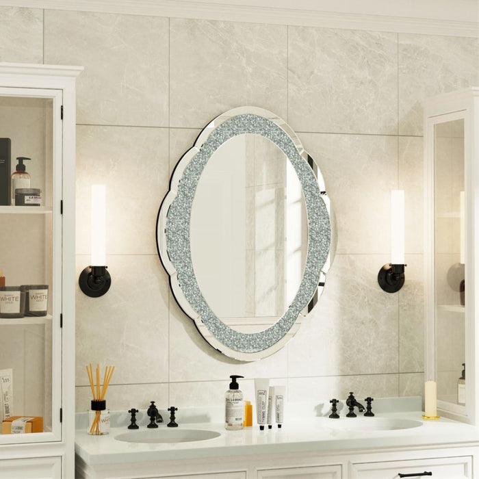 Cloud-shaped Accent Mirror with Crushed Diamonds