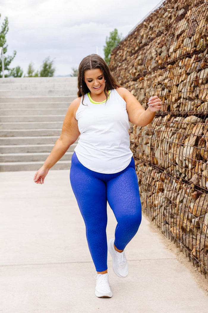 Cobalt Blue Stealth Leopard Leggings