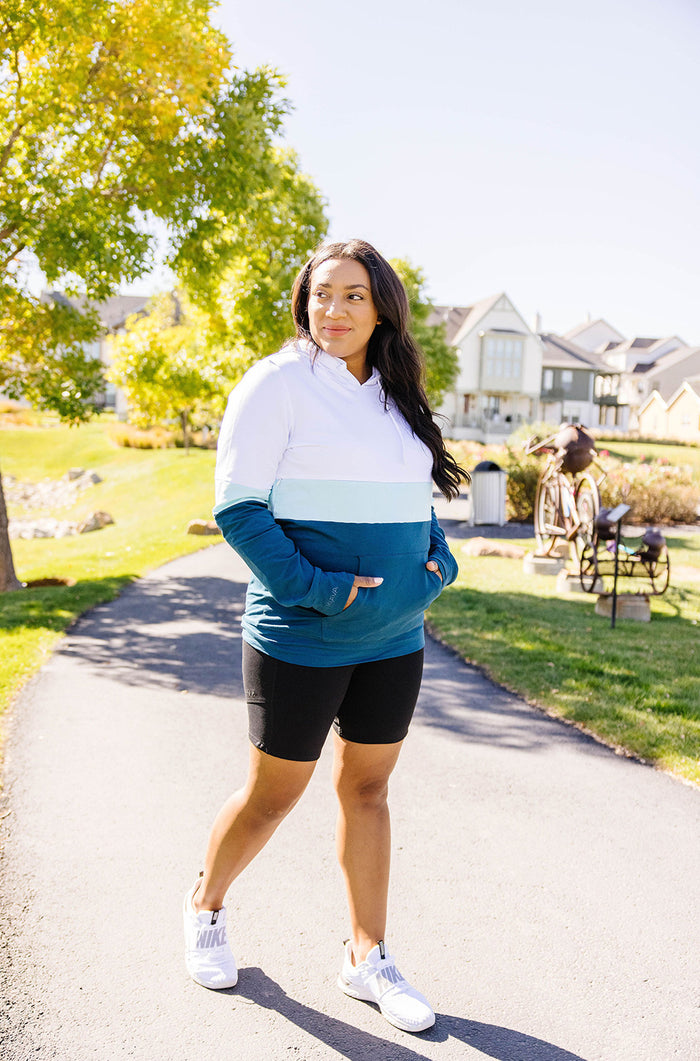 Krychele is wearing a size XL