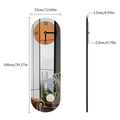 Modern Silver Mirror Wall Clock