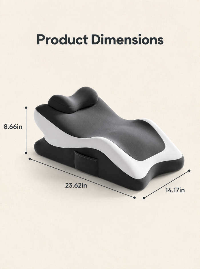 Contoured Ergonomic Memory Cotton Wedge Pillow