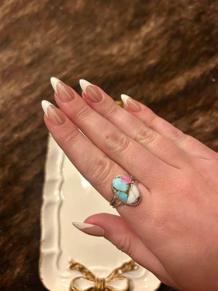 Cotton Candy Ring Size 7.5