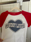 Cowboy lover Baby Tee (Red)