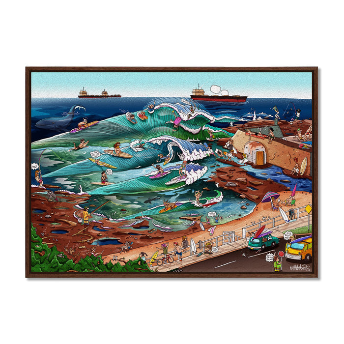 Canvas Print / A1 (594 x 841mm) Most Popular Size / Walnut