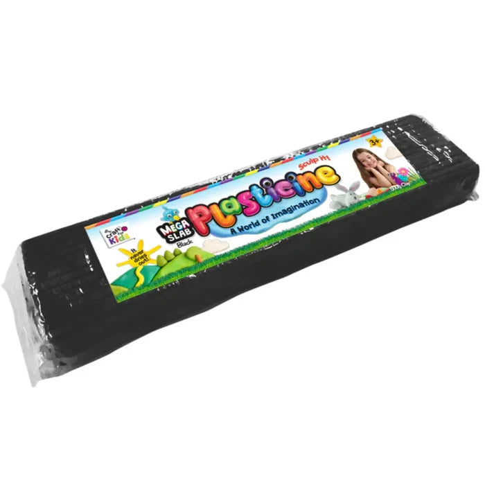 Craft For Kids Plasticine 500 Gram Block - Black