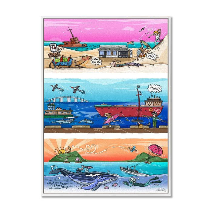 Canvas Print / A1 (594 x 841mm) Most Popular Size / White